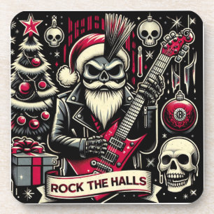 Rocker father xmas coaster
