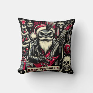Rocker father xmas cushion