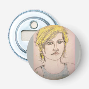 Rocker Girl with Tattoo Bottle Opener