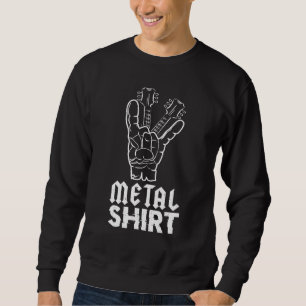 Rocker Hand Sign Metal Music Love Guitar Rock Meta Sweatshirt