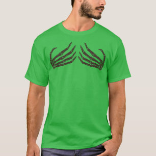 Rocker Hand Sign Rock Skeleton Retro Halloween Men T-Shirt