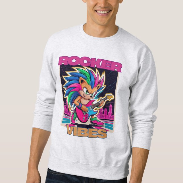 Rocker Hedgehog Sweatshirt (Front)