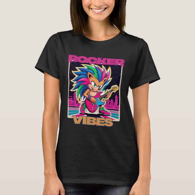 Rocker Hedgehog T-Shirt (Front)