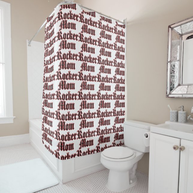 Rocker Mum Shower Curtain (In Situ)
