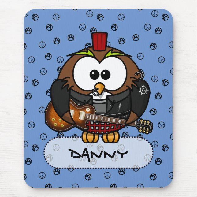 rocker owl mouse mat (Front)