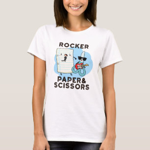 Rocker Paper And Scissors Funny Game Pun T-Shirt