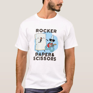 Rocker Paper And Scissors Funny Game Pun  T-Shirt