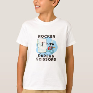 Rocker Paper And Scissors Funny Game Pun T-Shirt