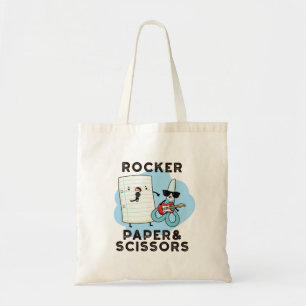 Rocker Paper And Scissors Funny Game Pun  Tote Bag