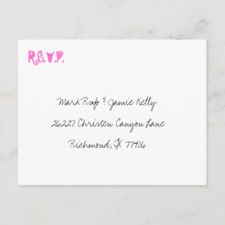 ROCKER RSVPs RSVP Card