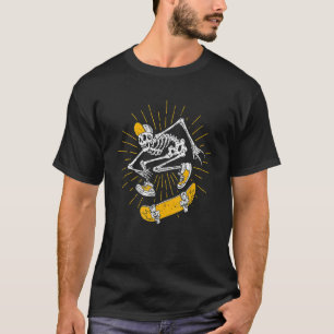 Rocker Skater Skeleton Cap Cool Halloween Punk Ska T-Shirt