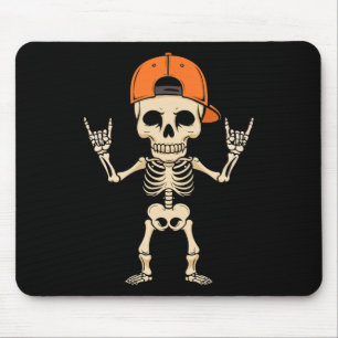 Rocker Skeleton Cap Halloween Punk Rock Men Boys  Mouse Mat