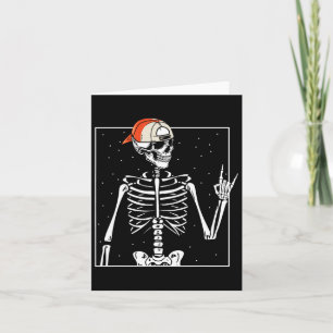 Rocker Skeleton Cap Skater Cool Halloween Punk Card