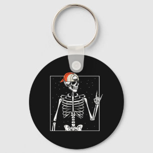 Rocker Skeleton Cap Skater Cool Halloween Punk Key Ring