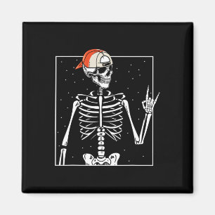 Rocker Skeleton Cap Skater Cool Halloween Punk Magnet
