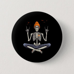Rocker Skeleton Cap Skater Cool Halloween Punk Roc 6 Cm Round Badge