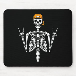 Rocker Skeleton Cap Skater Cool Halloween Punk Roc Mouse Mat