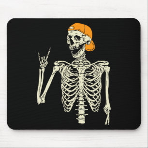 Rocker Skeleton Cap Skater Cool Halloween Punk Roc Mouse Mat