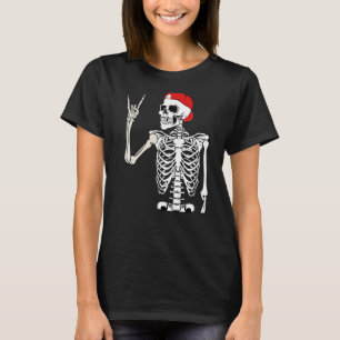 Rocker Skeleton Hand Rock Halloween Costume Scary  T-Shirt