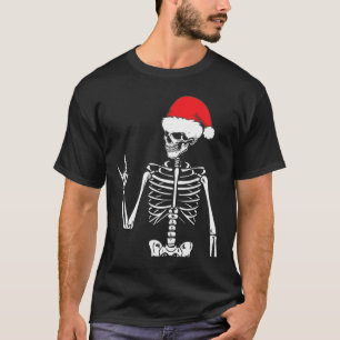 Rocker Skeleton Hand Rock On Costume Fun Christmas T-Shirt