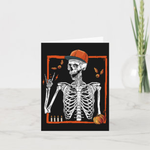 Rocker Skeleton Hand Rock On Costume Fun Halloween Card