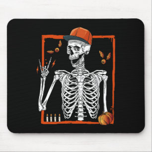 Rocker Skeleton Hand Rock On Costume Fun Halloween Mouse Mat