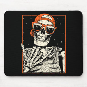 Rocker Skeleton Hand Rock On Costume Fun Halloween Mouse Mat