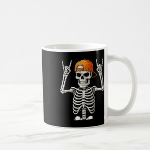 Rocker Skeleton Hand Rock On Costume Funny Hallowe Coffee Mug