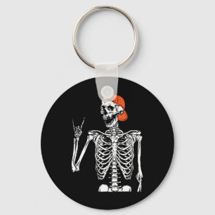 Rocker Skeleton Hand Rock On Costume Funny Hallowe Key Ring