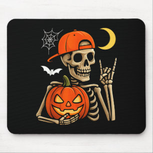 Rocker Skeleton Hand Rock On Costume Funny Hallowe Mouse Mat