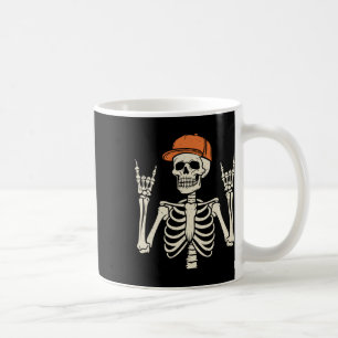 Rocker Skeleton Rock On Hand Halloween Skeleton Me Coffee Mug
