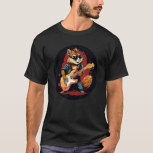 Rocker Squirrel with electric Guitar for Chipmunk T-Shirt
