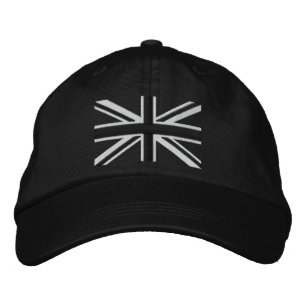 Rocker Union Jack Flag England Swag Embroidery Embroidered Hat