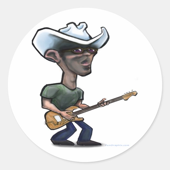 Rockerstar Classic Round Sticker (Front)