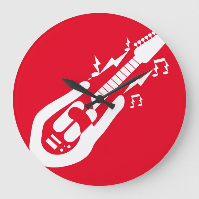 ROCKERUM MAGNET ROCK BY MASANSER PIXELAT LARGE CLOCK (Front)