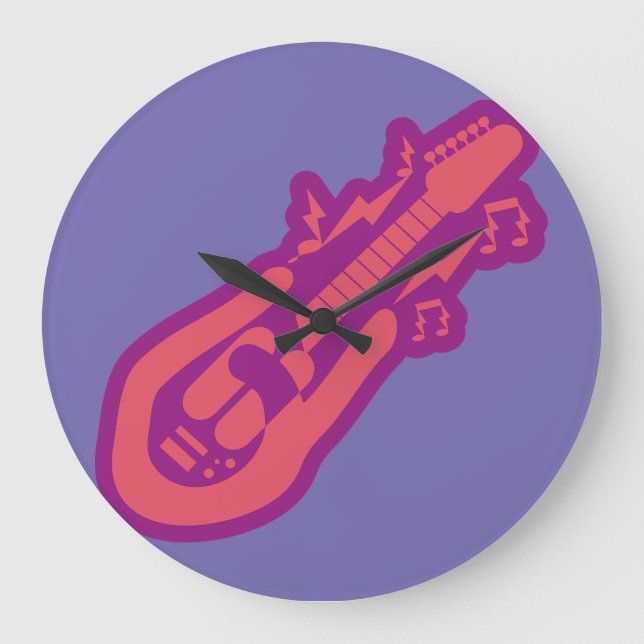 ROCKERUM MAGNET ROCK BY MASANSER PIXELAT LARGE CLOCK (Front)