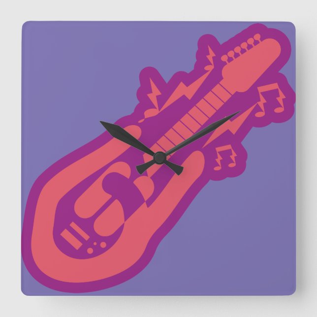 ROCKERUM MAGNET ROCK BY MASANSER PIXELAT SQUARE WALL CLOCK (Front)
