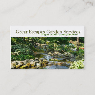 Rockery Water Garden Business Card Template