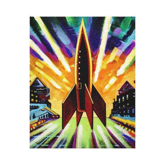 Rocket 25 canvas print Zazzle.co.uk