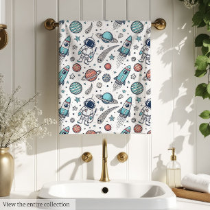 Rocket Adventure Towel Gift for Boy Room Decor