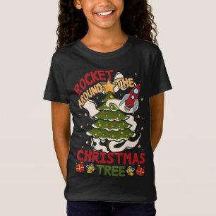 Rocket around the Christmas Tree - Cute Xmas Sweat T-Shirt