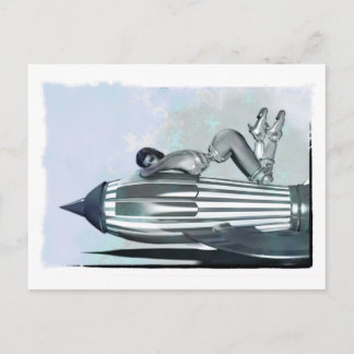Rocket Babe Postcard
