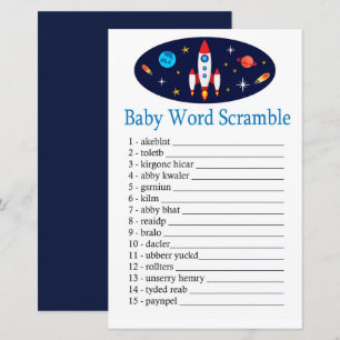 Rocket Baby word scramble game