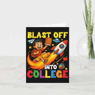 Rocket Blast Off Into College Funny Back To School Card