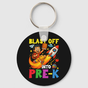 Rocket Blast Off Into Pre-k Funny Back To School Key Ring