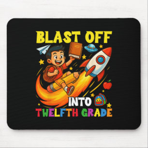 Rocket Blast Off Into Senior Funny Ck To School  Mouse Mat