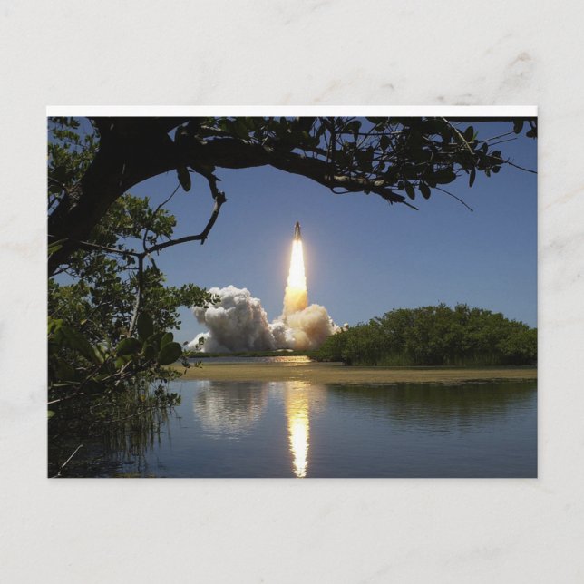 Rocket Blasting off into Space Postcard (Front)