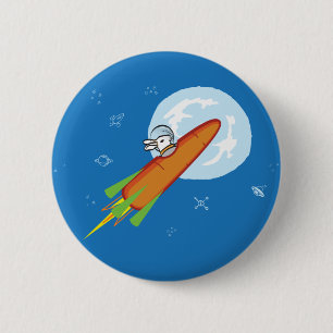 ROCKET BUN 6 CM ROUND BADGE