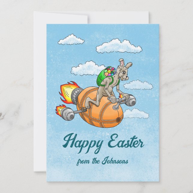 Rocket Bunny Holiday Card (Front)
