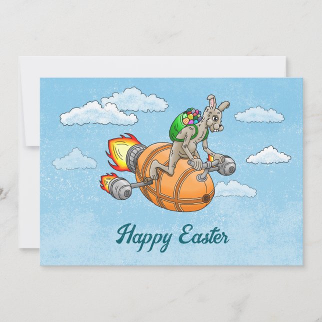 Rocket Bunny Holiday Card (Front)